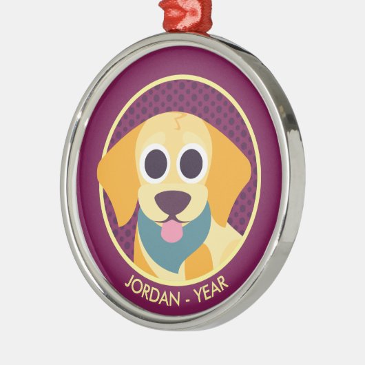 Bo de Dog Metalen Ornament (Links)