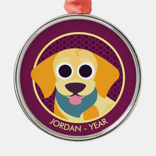 Bo de Dog Metalen Ornament (Voorkant)