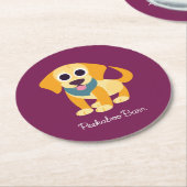 Bo de Dog Ronde Kartonnen Onderzetter (Gebogen)