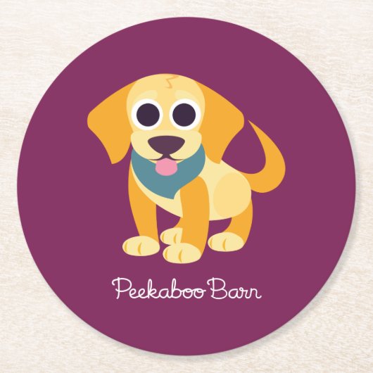 Bo de Dog Ronde Kartonnen Onderzetter (Voorkant)