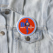 Bo Dietl voor de burgemeester van NYC 2017 Ronde Button 7,6 Cm (In situ)