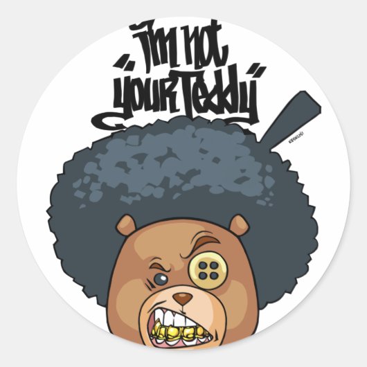 Bo Grillz Ronde Sticker (Voorkant)