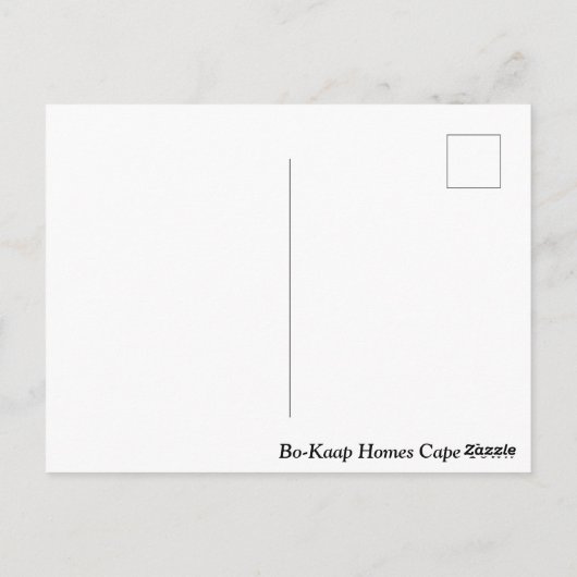 Bo-Kaap Houses Kaapstad Briefkaart (Achterkant)