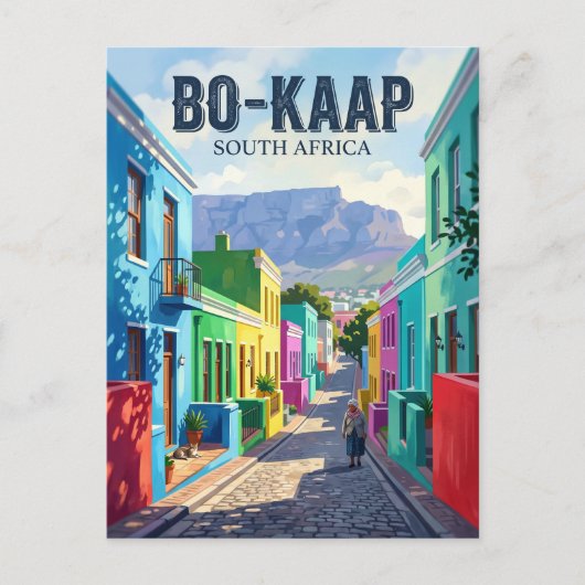 Bo-Kaap, Kaapstad Zuid-Afrika Briefkaart (Voorkant)