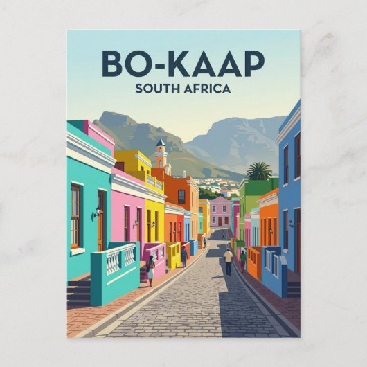 Bo-Kaap Zuid-Afrika Briefkaart (Voorkant)