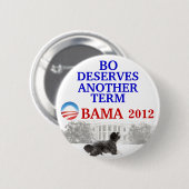 Bo Obama 2012-pins Ronde Button 5,7 Cm (Voorkant /achterkant)