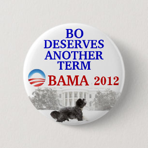 Bo Obama 2012-pins Ronde Button 5,7 Cm