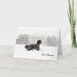 Bo Obama in de sneeuw Kaart