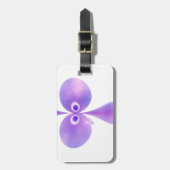 Bo-oby Paarse Vogel Bagagelabel (Voorkant verticaal)