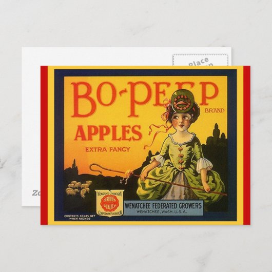  Bo Peep- en Schapenappelen Briefkaarten (Voorkant / Achterkant)