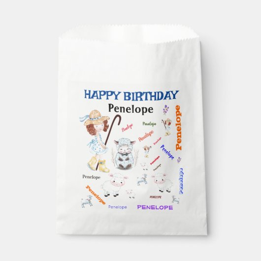 BO PEEP KINDERKAMER RIJM Woordnaam Collage Bedankzakje (Voorkant)