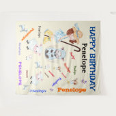 BO PEEP KINDERKAMER RIJM Woordnaam Collage Wandkleed (Voorkant (horizontaal))