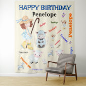 BO PEEP KINDERKAMER RIJM Woordnaam Collage Wandkleed (In situ)