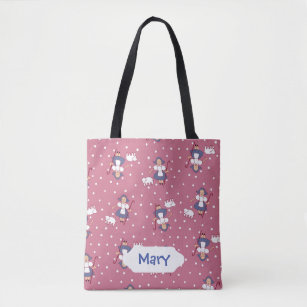Bo Peep/Mary had een klein lamsontwerp Tote Bag