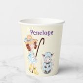 Bo Peep Nursery Rhyme 🍼 Word Cloud Naam Collage Papieren Bekers (Achterkant)