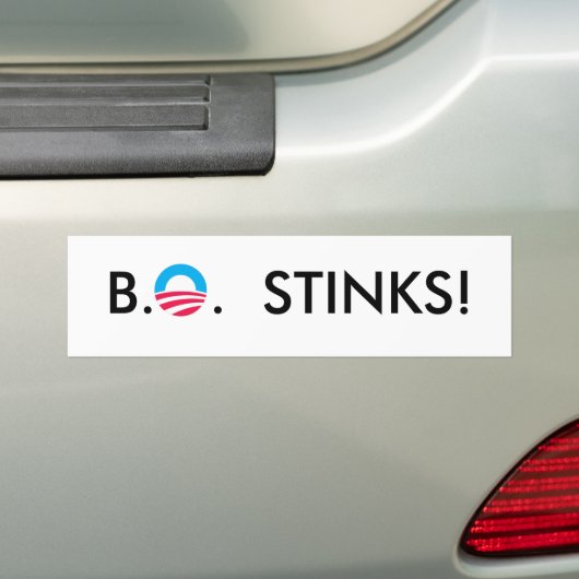 BO STINKT! BUMPERSTICKER (Op auto)