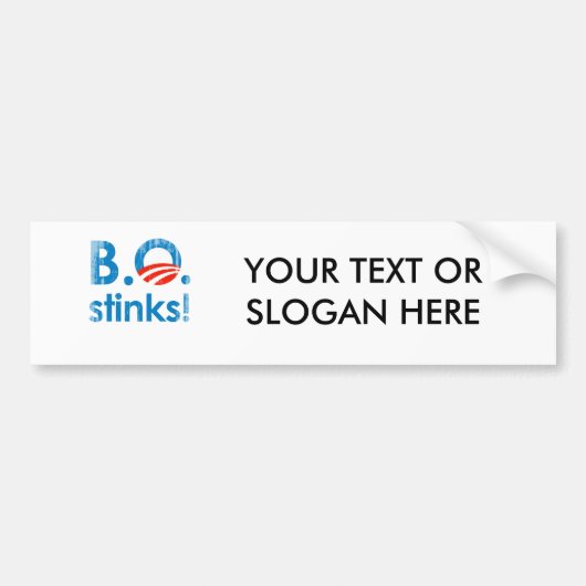 BO stinkt Faded.png Bumpersticker (Voorkant)
