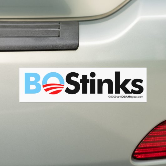 BO Stinkt Grafisch Bumpersticker (Op auto)
