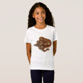 Boa Constrictor Coiled, flikkerende tong T-shirt (Voorkant volledig)