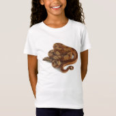 Boa Constrictor Coiled, flikkerende tong T-shirt (Voorkant)