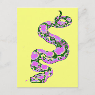 Boa Constrictor Pop Art Briefkaart