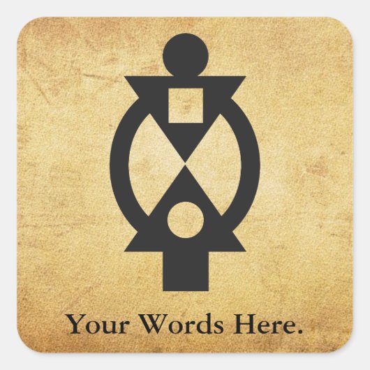 BOA ME NA ME MMO | Samenwerking Vierkante Sticker (Voorkant)