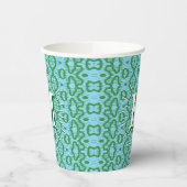 Boa Ripple in Green + Aqua Personalized Papieren Bekers (Links)