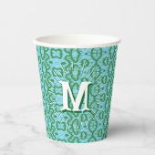 Boa Ripple in Green + Aqua Personalized Papieren Bekers (Voorkant)