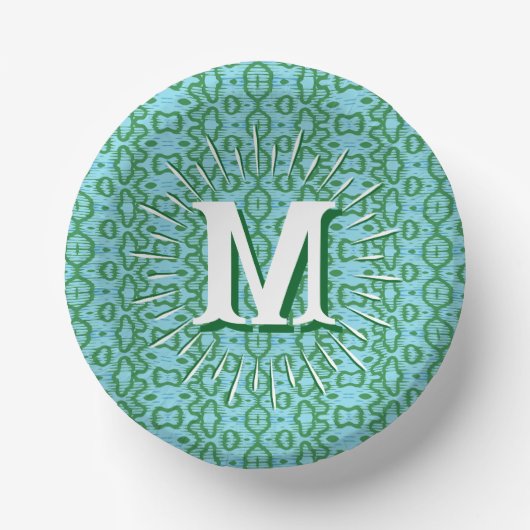 Boa Ripple in Green + Aqua Personalized Papieren Kommen (Voorkant)