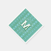 Boa Ripple in Green + Aqua Personalized Servet (Hoek)