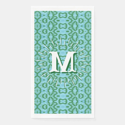 Boa Ripple in Green + Aqua Personalized Servet (Voorkant)