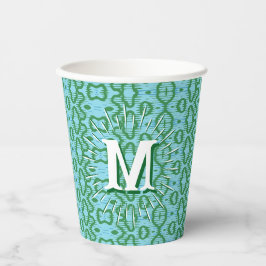 Boa Ripple in Green + Aqua Persoonlijk Papieren Bekers