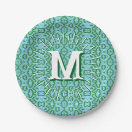 Boa Ripple in Green + Aqua Persoonlijk Papieren Bordje