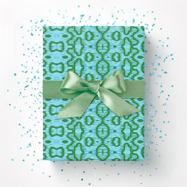 Boa Ripple in Groen en Aqua Cadeaupapier