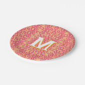 Boa Ripple in Pink + Orange Personalized Papieren Bordje (Gekanteld)