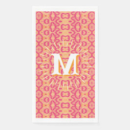 Boa Ripple in Pink + Orange Personalized Servet