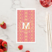 Boa Ripple in Pink + Orange Personalized Servet (Insitu)