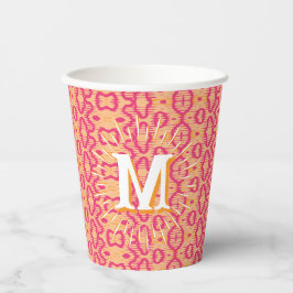 Boa Ripple in Roze + Oranje Gepersonaliseerd Papieren Bekers
