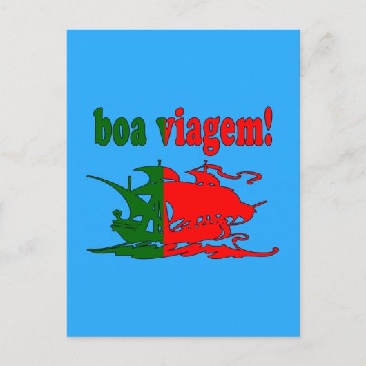 Boa Viagem - Goede reis in het Portugees - Vakanti Briefkaart (Voorkant)