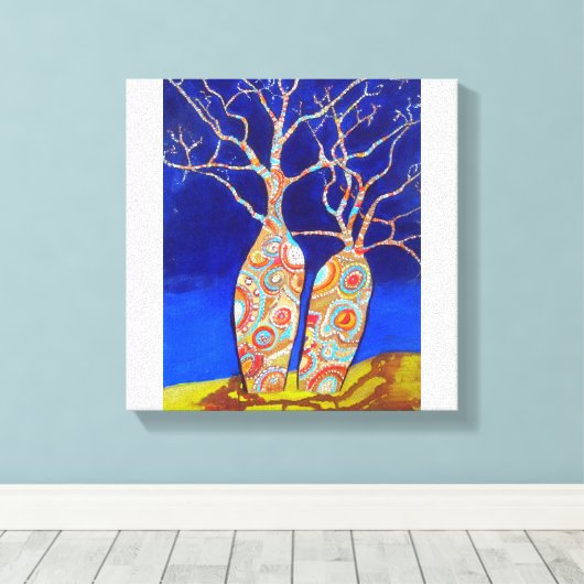 Boabbomen Canvas Afdruk (Insitu (Houten vloer))