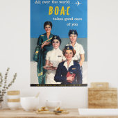 BOAC British Overseas Airways Corporation Poster (Keuken)