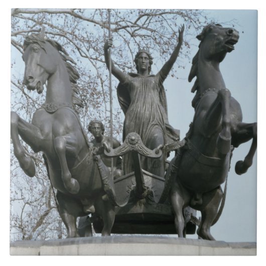 Boadicea, 1850 s (bronzen) (zie ook 33580) tegeltje (Voorkant)