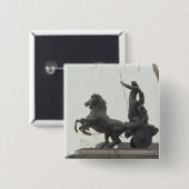 Boadicea, 1902 vierkante button 5,1 cm (Voorkant /achterkant)