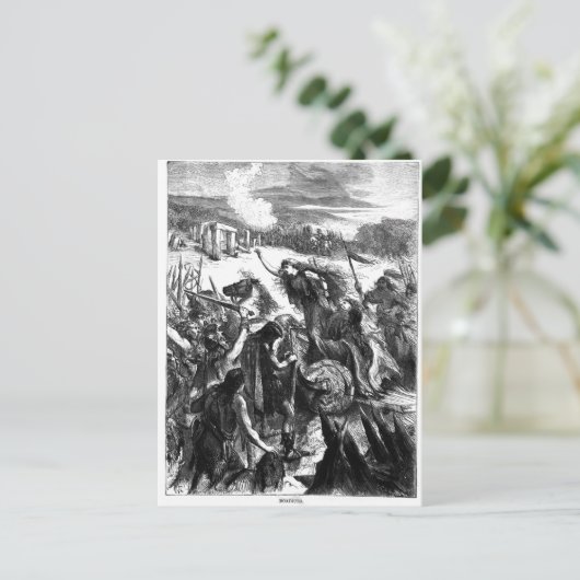 Boadicea Aanmoediging van de Iceni tegen de Romein Briefkaart (Staand voorkant)