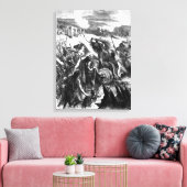 Boadicea Aanmoediging van de Iceni tegen de Romein Canvas Afdruk (Insitu (Woonkamer))