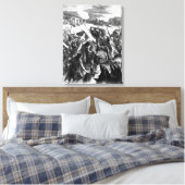 Boadicea Aanmoediging van de Iceni tegen de Romein Canvas Afdruk (Insitu (Slaapkamer))