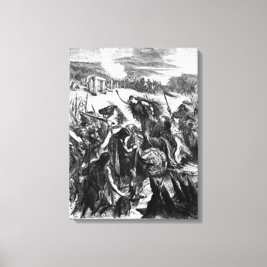 Boadicea Aanmoediging van de Iceni tegen de Romein Canvas Afdruk (Voorkant)