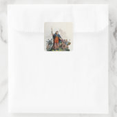 Boadicea, koningin van de Iceni Vierkante Sticker (Tas)