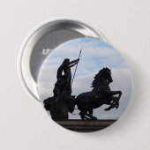 Boadicea Statue Badge Ronde Button 7,6 Cm (Voorkant /achterkant)