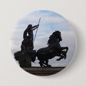 Boadicea Statue Badge Ronde Button 7,6 Cm (Voorkant)